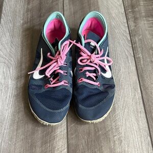 Nike Dark Blue and Pink Training Shoes